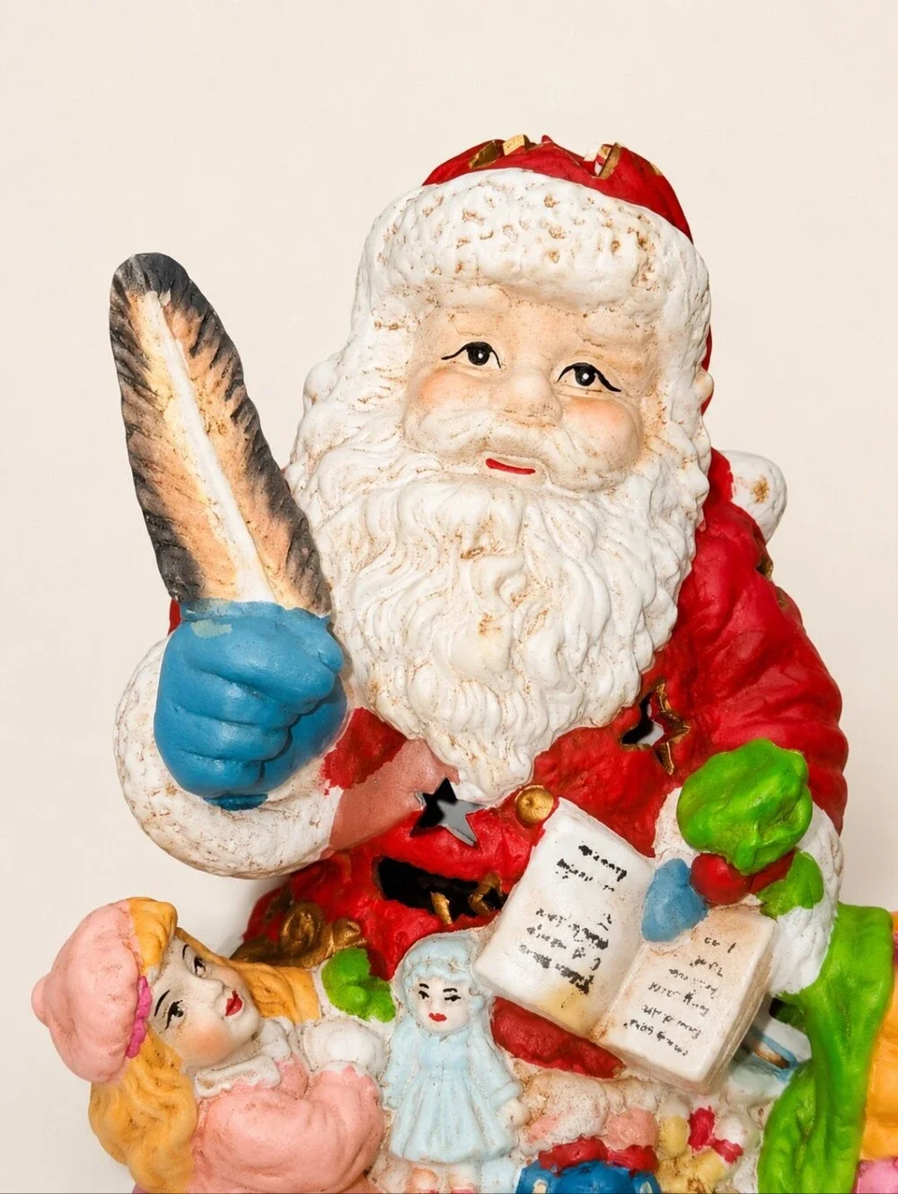 Vintage Brinn's 1992 Handcrafted Hand Painted Santa Claus Figurine